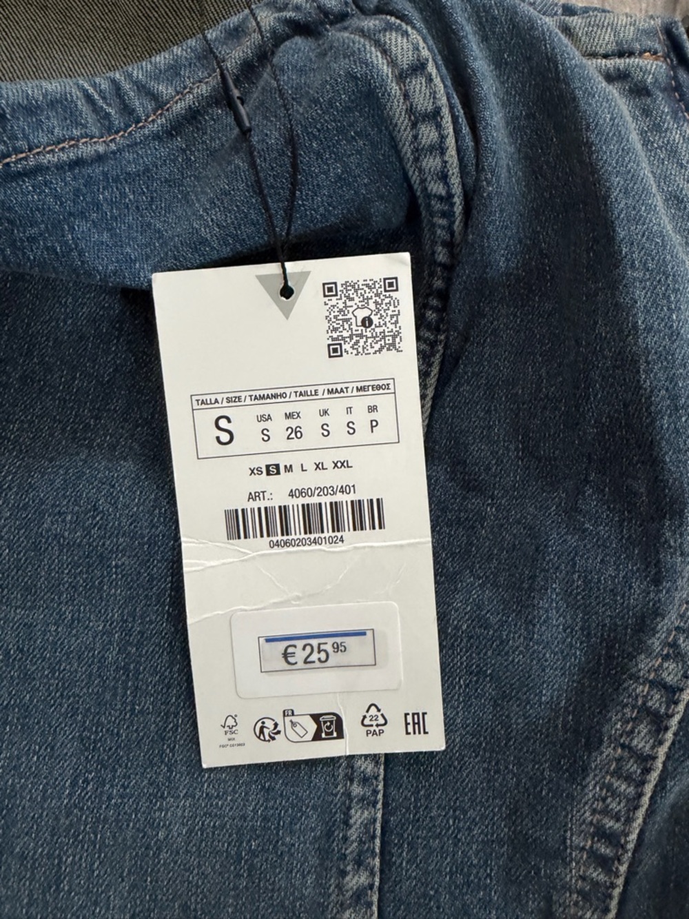 Zara Blue Denim Corset Tube Top - Picture 2 of 3